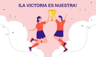 vitória para a espanhol mulheres s nacional futebol equipe vetor