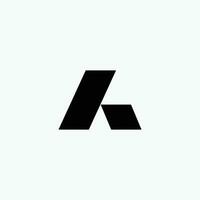 moderno, minimalista simples carta uma logotipo, Cortar fora estilo vetor