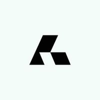 moderno, minimalista simples carta uma logotipo, Cortar fora estilo vetor