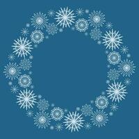 festivo quadro, Armação do flocos de neve vetor ilustração