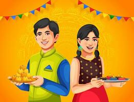 feliz diwali indiano festival celebração cumprimento cartão fundo Projeto para hindu diwali festival celebração vetor