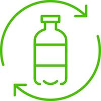 plástico garrafa reciclar linha ícone ilustração vetor