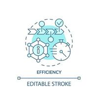 2d editável azul ícone eficiência conceito, isolado monocromático vetor, saúde interoperabilidade Recursos fino linha ilustração. vetor