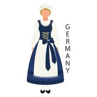 mulher dentro alemão nacional tradicional fantasia. cultura e tradições do Alemanha. ilustração, vetor