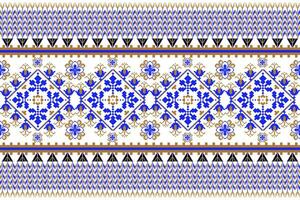 floral Cruz ponto bordado em branco background.geometric étnico oriental desatado padronizar tradicional.asteca estilo abstrato vetor ilustração.design para textura,tecido,vestuário,embrulho,sarongue.