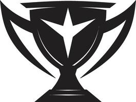 símbolo do sucessos majestade emblemático arte nobre guardião do campeões monocromático troféu emblema vetor
