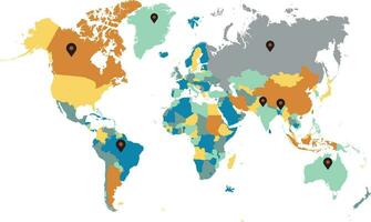 mundo continentes fundo dentro livre vetor