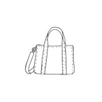 mão desenhado mulheres bolsa. vetor moda ilustração. mulheres moda acessórios. vetor ilustração do Bolsa isolado em uma branco fundo.