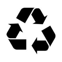 Preto reciclando símbolo Projeto. vetor elementos para Informação, sinal, Educação, lixo, publicidade