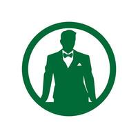 uma logotipo do jovem o negócio homem ícone pessoa vetor masculino silhueta isolado Projeto