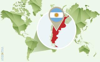 infográfico para Argentina, detalhado mapa do Argentina com bandeira. vetor