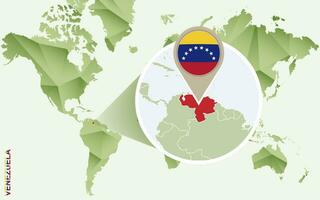 infográfico para Venezuela, detalhado mapa do Venezuela com bandeira. vetor