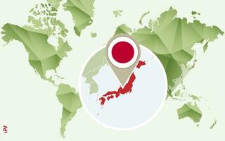 infográfico para Japão, detalhado mapa do Japão com bandeira. vetor