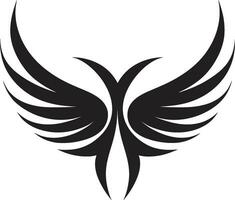 asas do graça icônico monocromático anjo asas vetor celestial emblema Preto anjo asas logotipo silhueta