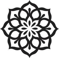 icônico meio Oriental excelência floral vetor floral beleza dentro Preto árabe logotipo domínio