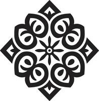 Preto beleza desencadeado árabe azulejos vetor requintado emblema árabe floral padronizar logotipo