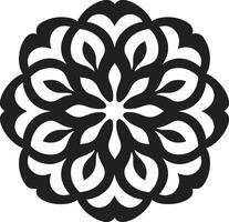 elegante árabe floral padrões logotipo Projeto dentro Preto intrincado emblema árabe floral azulejos dentro vetor