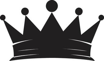 imperial esplendor Preto logotipo com coroa régio presença vetor ícone dentro Preto