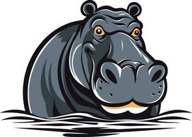 hipopótamo símbolo dentro vetor arte elegante hipopótamo vetor