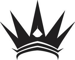 Preto e requintado coroa vetor símbolo elegante soberania coroa Projeto dentro Preto