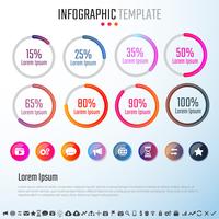 Modelo de design de infografia vetor