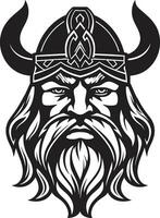 nórdico navegador uma navegante viking mascote berserker fraternidade uma feroz viking ícone vetor