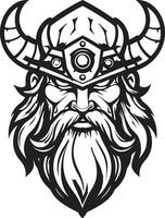 legado do legendas uma viking guardião emblema corvos sabedoria uma viking mascote do sabedoria vetor