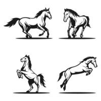 compilação de vetor de logotipo de cavalo