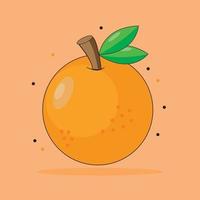 ilustração vetorial gráfico de fruta laranja vetor