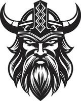 invasores do a fiorde uma viking mascote dentro vetor a leme do capacetes uma viking guardião ícone
