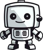 épico cyber companheiro uma pequeno robô símbolo digital dínamo uma lustroso mascote logotipo Projeto vetor