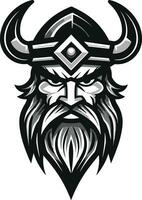 guerreiros bravura uma à moda vetor viking guardião escudeira legado uma viking emblema do força