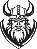 nórdico sentinela uma Preto vetor viking guardião Ragnarok legado uma viking logotipo dentro vetor