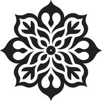 icônico padrões árabe floral emblema dentro Preto floral fusão árabe azulejos vetor Projeto