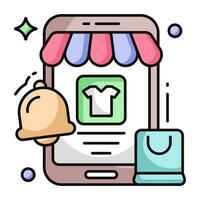 ícone de design exclusivo de compras online vetor