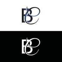 carta bc luxo moderno monograma logotipo vetor projeto, logotipo inicial vetor marca elemento gráfico ilustração Projeto modelo