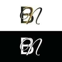 carta bn luxo moderno monograma logotipo vetor projeto, logotipo inicial vetor marca elemento gráfico ilustração Projeto modelo