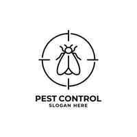 mosca pragas ao controle logotipo Projeto vetor ilustração. pragas ao controle logotipo