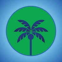 Palma árvore silhueta ícone. simples plano vetor ilustração
