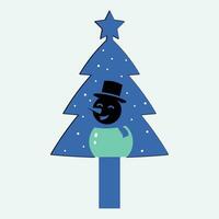 Natal árvores, pinheiros para cumprimento cartão, convite, banner, rede. Novo anos e natal tradicional símbolo árvore com guirlandas, luz lâmpada, estrela. inverno feriado. ícones coleção vetor