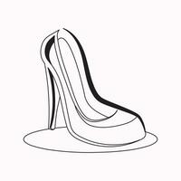 Alto calcanhares sapatos vetor ícone. preenchidas plano placa para Móvel conceito e rede Projeto. mulheres sapato glifo ícone. símbolo, logotipo ilustração