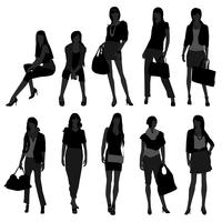 Modelos de moda feminina. vetor