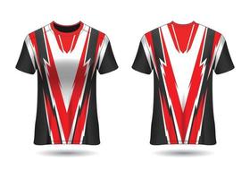 design de esporte de t-shirt. camisa de corrida. vista frontal e traseira uniforme. vetor