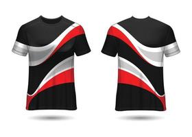 design de esporte de t-shirt. camisa de corrida. vista frontal e traseira uniforme. vetor