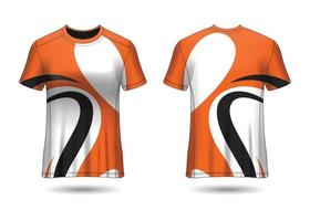 design de esporte de t-shirt. camisa de corrida. vista frontal e traseira uniforme. vetor