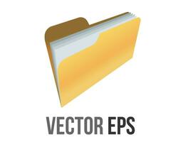 vetor clássico gradiente amarelo computador Arquivo pasta ícone com documento