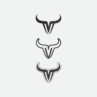 touro cabeça de búfalo vaca design de logotipo animal vetor logotipo de cabeça de animal selvagem