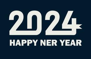 feliz Novo ano 2024 bem-vinda texto tipografia Projeto. ano mudando a partir de 2023 para 2024 bandeira. fim do 2023 e iniciando do 2024. Novo ano véspera feriado cumprimento fundo vetor Projeto.