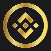 ouro ícone do binance conceito do Internet rede criptomoeda vetor