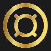 ouro ícone do genérico moeda símbolo conceito do Internet moeda vetor